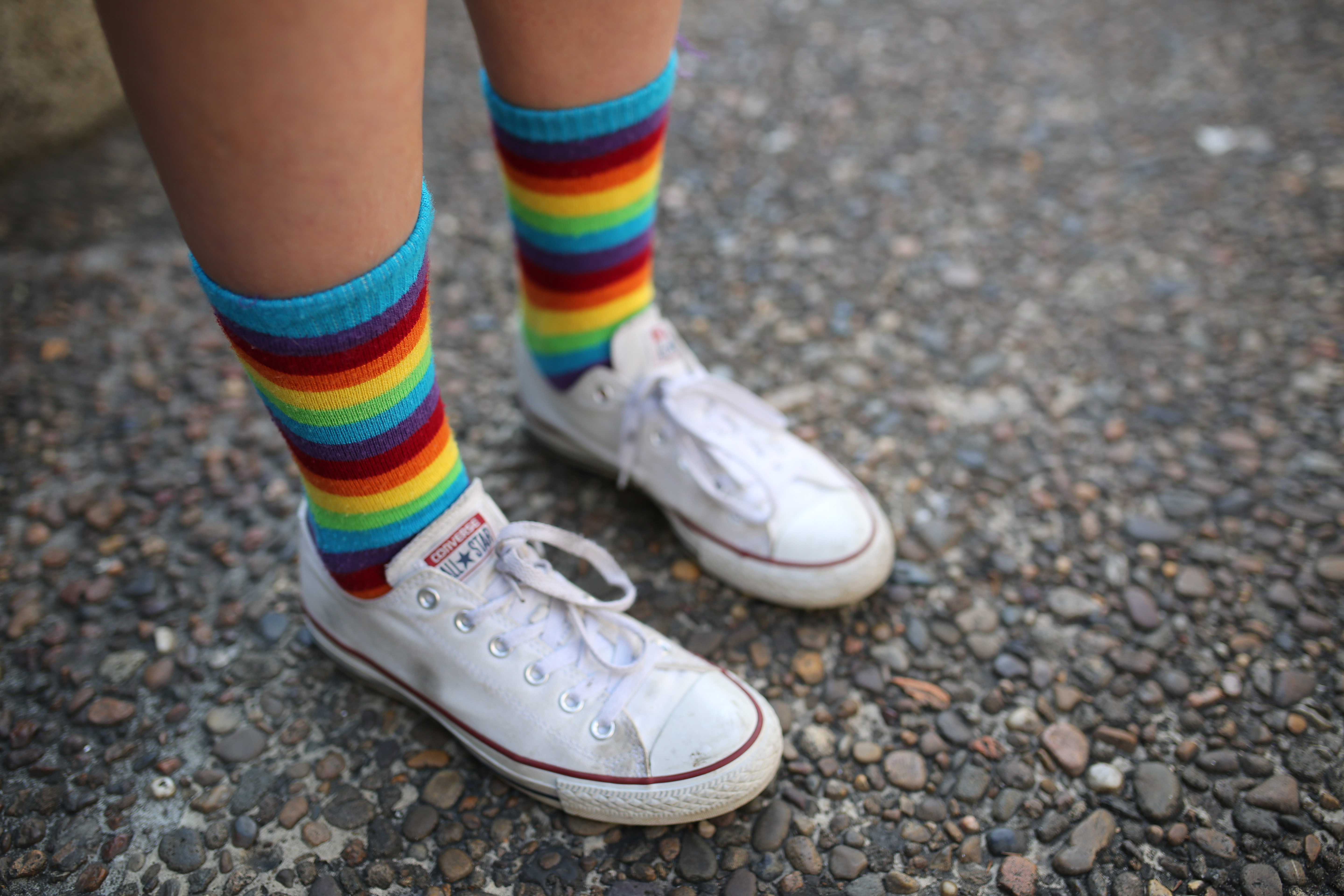 Rainbow Socks Teen Girls