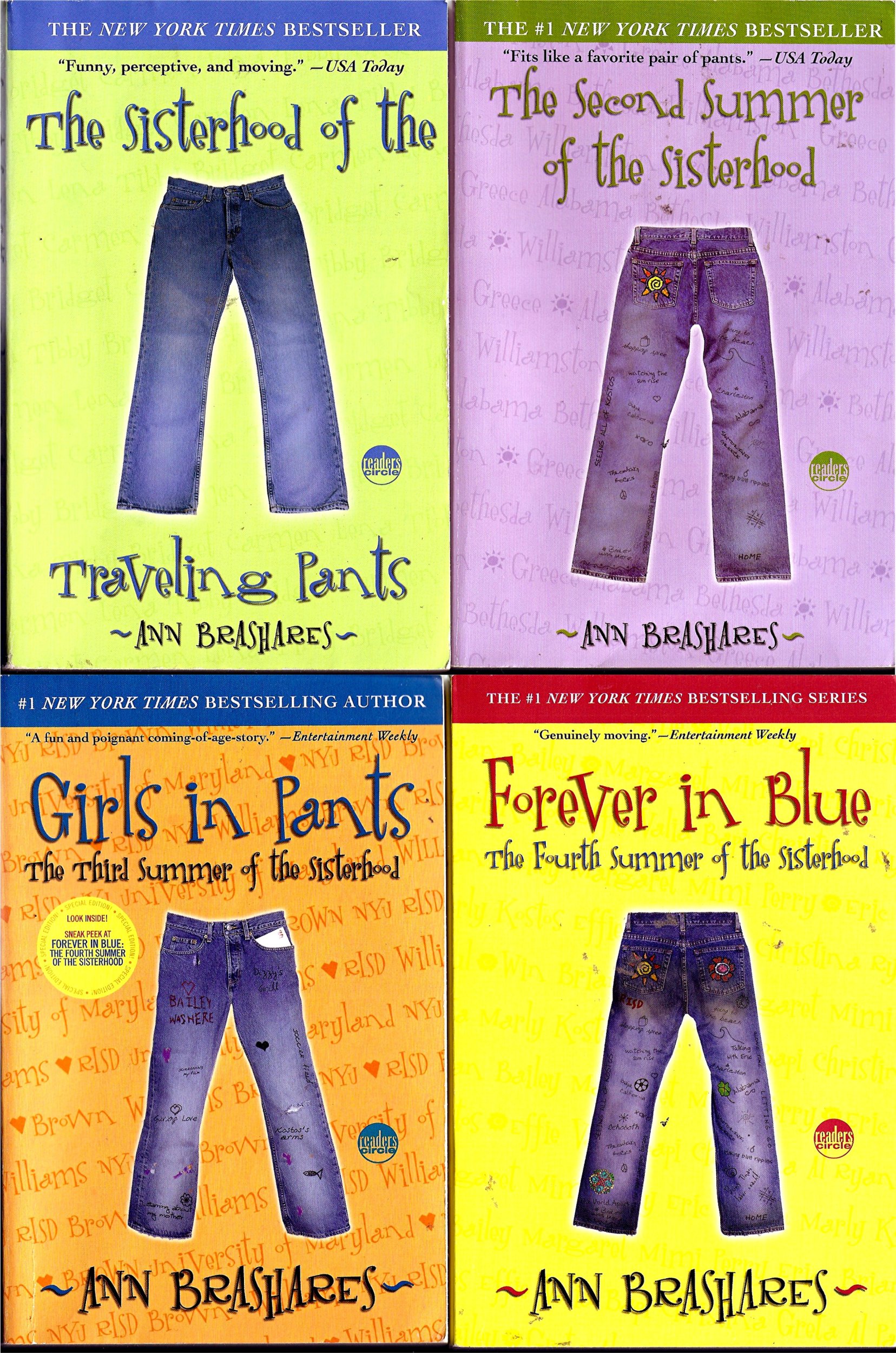 sisterhood of the traveling pants book series