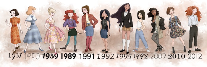 What Disney Princesses Would Have Worn Through The 20th And 21st