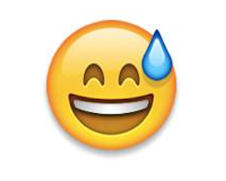Image result for emojis smiling tear at side