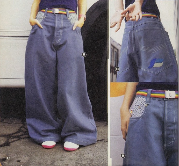 Wide leg pants top 90s