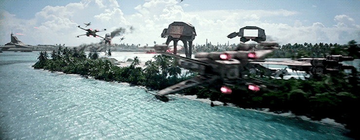 Image result for rogue one gif scarif
