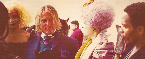 Image result for Haymitch and Effie Trinket gif
