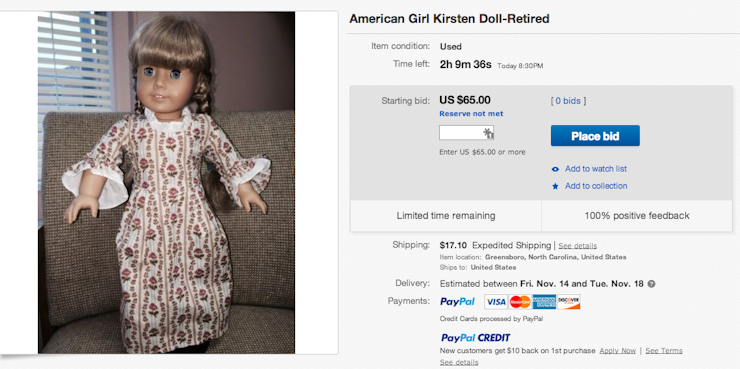How do you appraise American Girl doll prices?