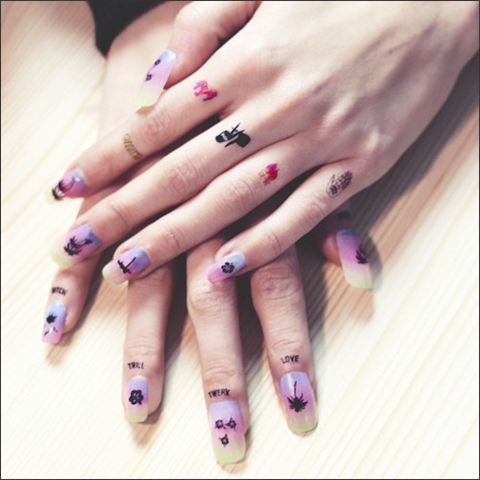 Temporary Finger and Cuticle Tattoos Take Nail Art to the ... - 500 x 500 jpeg 51kB