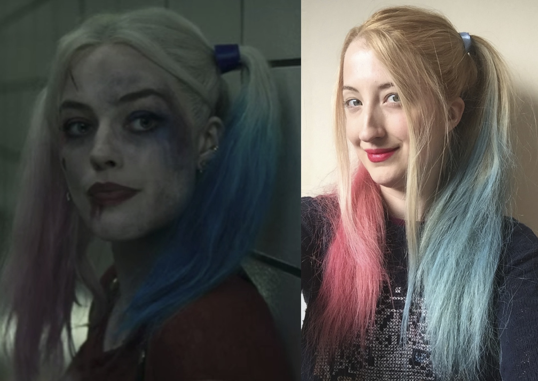 DIY Harley Quinn Suicide Squad Hair In 7 Simple Steps For Looks